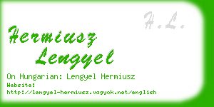 hermiusz lengyel business card